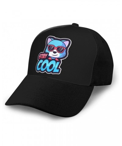 Cool Cat Head Baseball Cap Women Men Hat Outdoor Leisure Sun Hat Adjustable Truck Driver Baseball Caps Dad Hats Black $11.06 ...