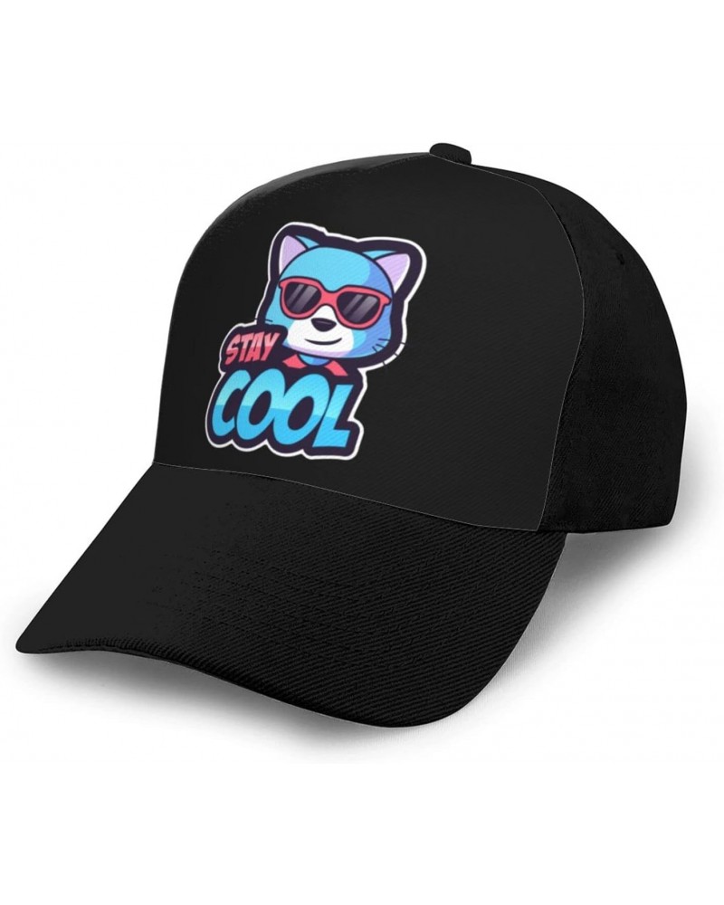 Cool Cat Head Baseball Cap Women Men Hat Outdoor Leisure Sun Hat Adjustable Truck Driver Baseball Caps Dad Hats Black $11.06 ...