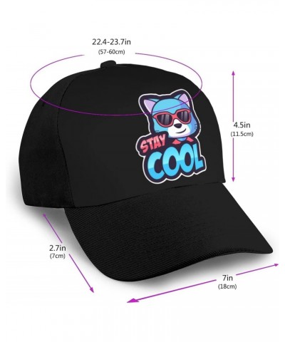 Cool Cat Head Baseball Cap Women Men Hat Outdoor Leisure Sun Hat Adjustable Truck Driver Baseball Caps Dad Hats Black $11.06 ...