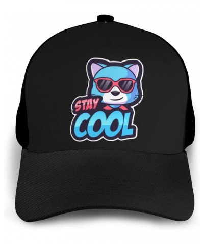 Cool Cat Head Baseball Cap Women Men Hat Outdoor Leisure Sun Hat Adjustable Truck Driver Baseball Caps Dad Hats Black $11.06 ...