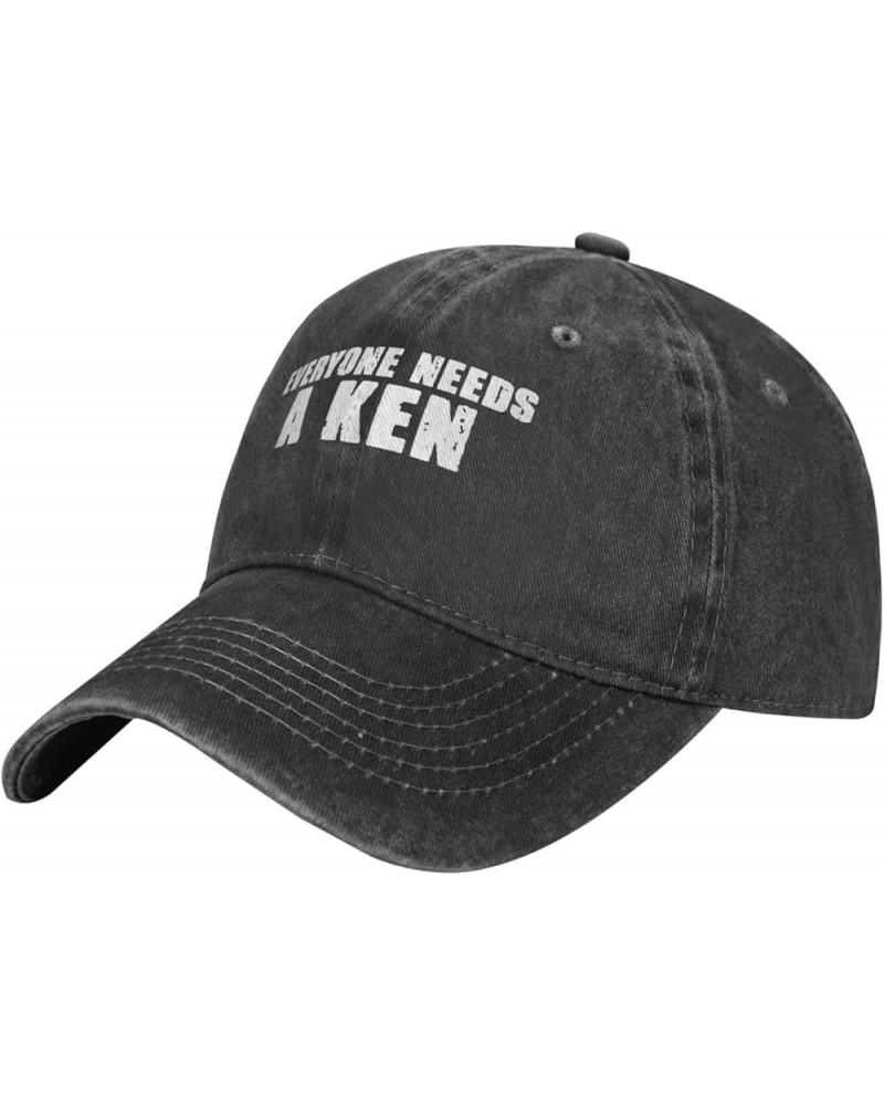 Men Women Baseball Hats Adjustable Everyone Needs a Ken Washed Denim Low Profile Dad Hat Black $9.54 Baseball Caps