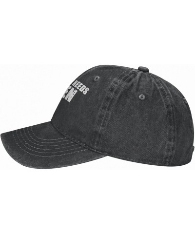 Men Women Baseball Hats Adjustable Everyone Needs a Ken Washed Denim Low Profile Dad Hat Black $9.54 Baseball Caps