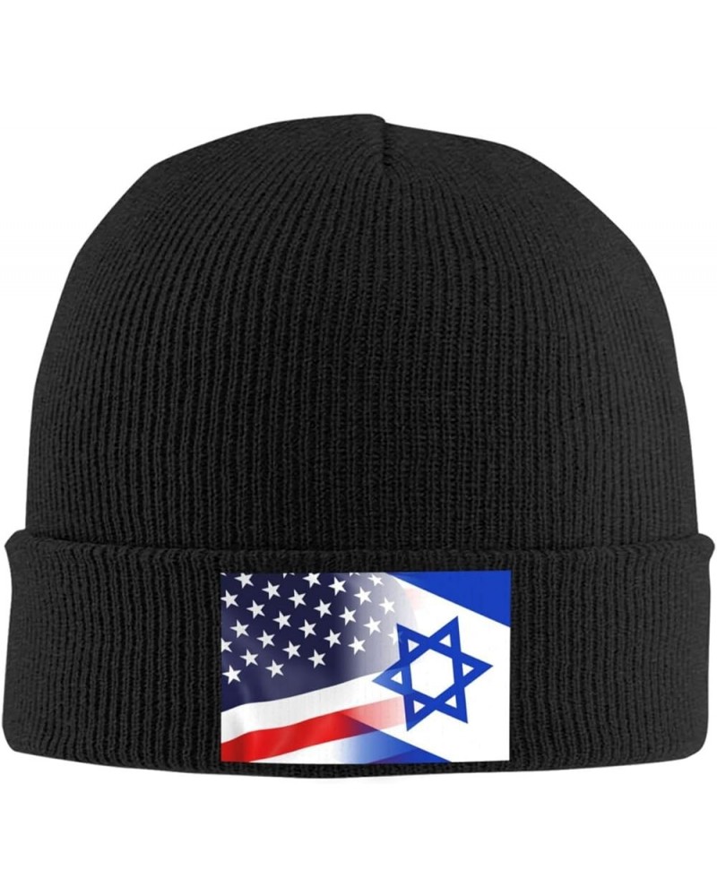 Flag of Israel and USA Flag-Knit hat Denim Hats Fisherman's hat Cowboy Baseball Caps Black $13.99 Baseball Caps