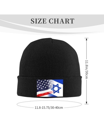 Flag of Israel and USA Flag-Knit hat Denim Hats Fisherman's hat Cowboy Baseball Caps Black $13.99 Baseball Caps