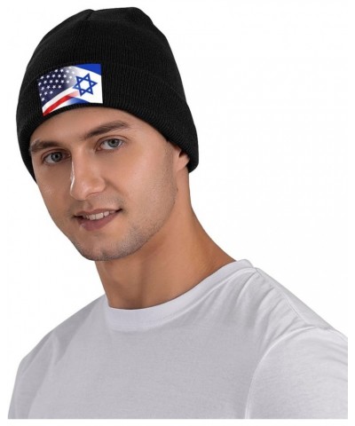 Flag of Israel and USA Flag-Knit hat Denim Hats Fisherman's hat Cowboy Baseball Caps Black $13.99 Baseball Caps