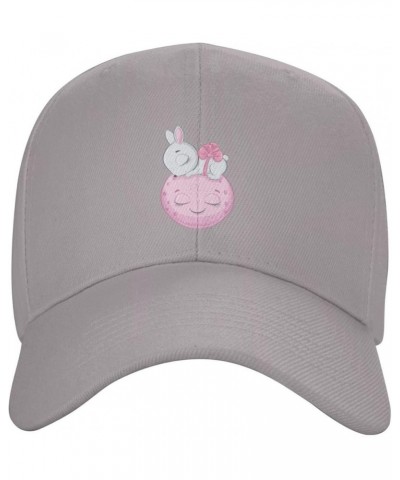 Sleepy Rabbit Baseball Cap for Men Women Hat Adjustable Truck Driver Baseball Caps Dad Hats Gray $12.19 Baseball Caps