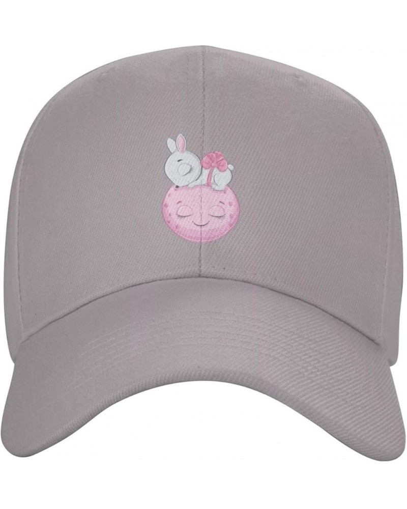 Sleepy Rabbit Baseball Cap for Men Women Hat Adjustable Truck Driver Baseball Caps Dad Hats Gray $12.19 Baseball Caps