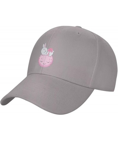 Sleepy Rabbit Baseball Cap for Men Women Hat Adjustable Truck Driver Baseball Caps Dad Hats Gray $12.19 Baseball Caps