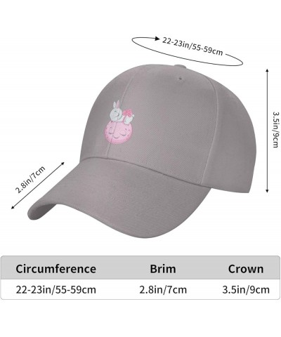 Sleepy Rabbit Baseball Cap for Men Women Hat Adjustable Truck Driver Baseball Caps Dad Hats Gray $12.19 Baseball Caps