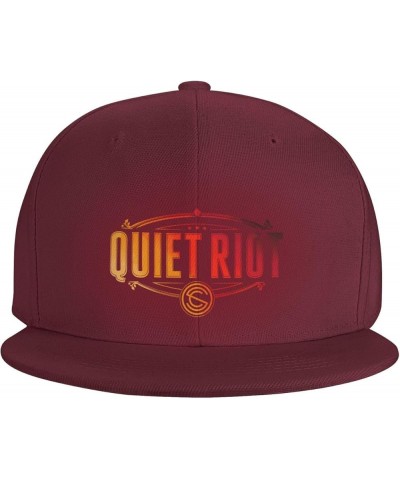 Men's Women Adjustable Size Baseball Hats Music Festival Athletic Cap Dark Red $11.21 Baseball Caps