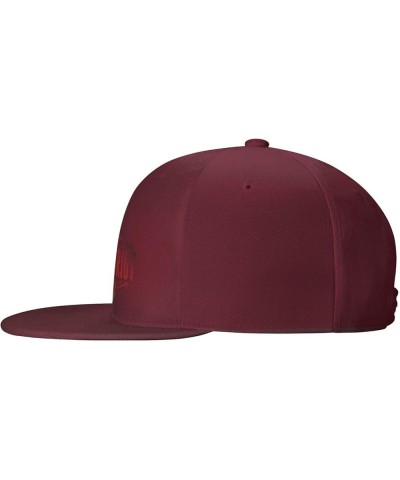 Men's Women Adjustable Size Baseball Hats Music Festival Athletic Cap Dark Red $11.21 Baseball Caps