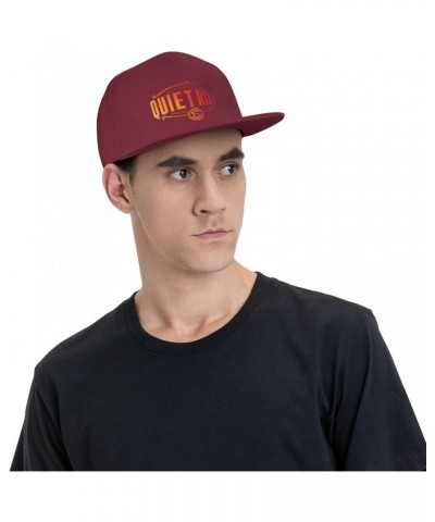 Men's Women Adjustable Size Baseball Hats Music Festival Athletic Cap Dark Red $11.21 Baseball Caps