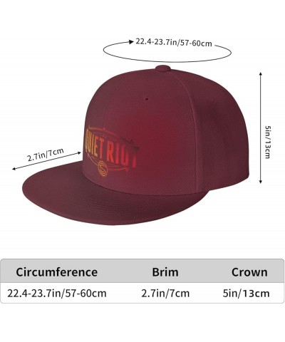 Men's Women Adjustable Size Baseball Hats Music Festival Athletic Cap Dark Red $11.21 Baseball Caps