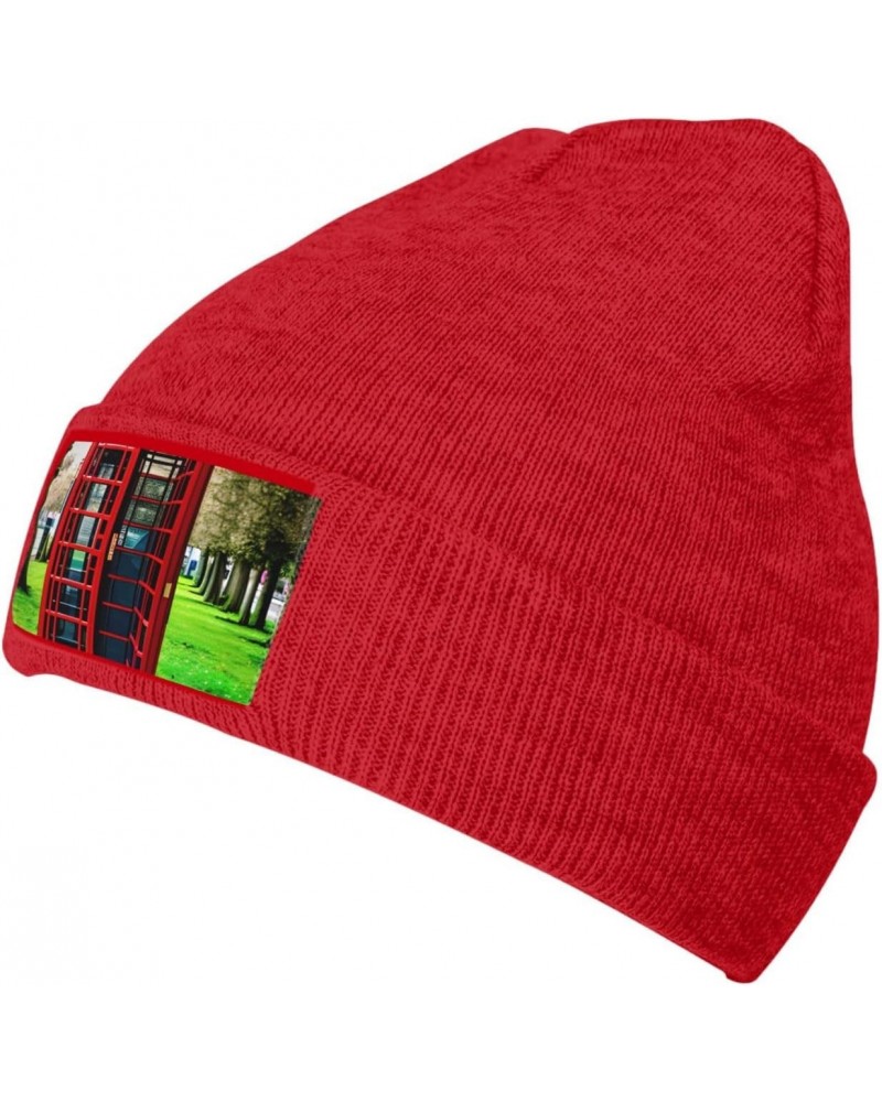 British Phone Booth Premium Knit Hat-Stylish Unisex Beanie for Winter,Experience Ultimate Warmth and Style $10.09 Skullies & ...