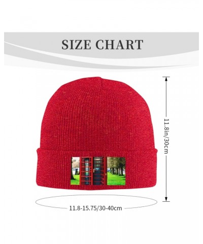 British Phone Booth Premium Knit Hat-Stylish Unisex Beanie for Winter,Experience Ultimate Warmth and Style $10.09 Skullies & ...