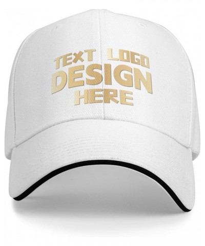 Custom Baseball Cap Customize Your Text Design Hats for Men Women Perfect for Outdoor Activities Custom Hats White $8.83 Base...