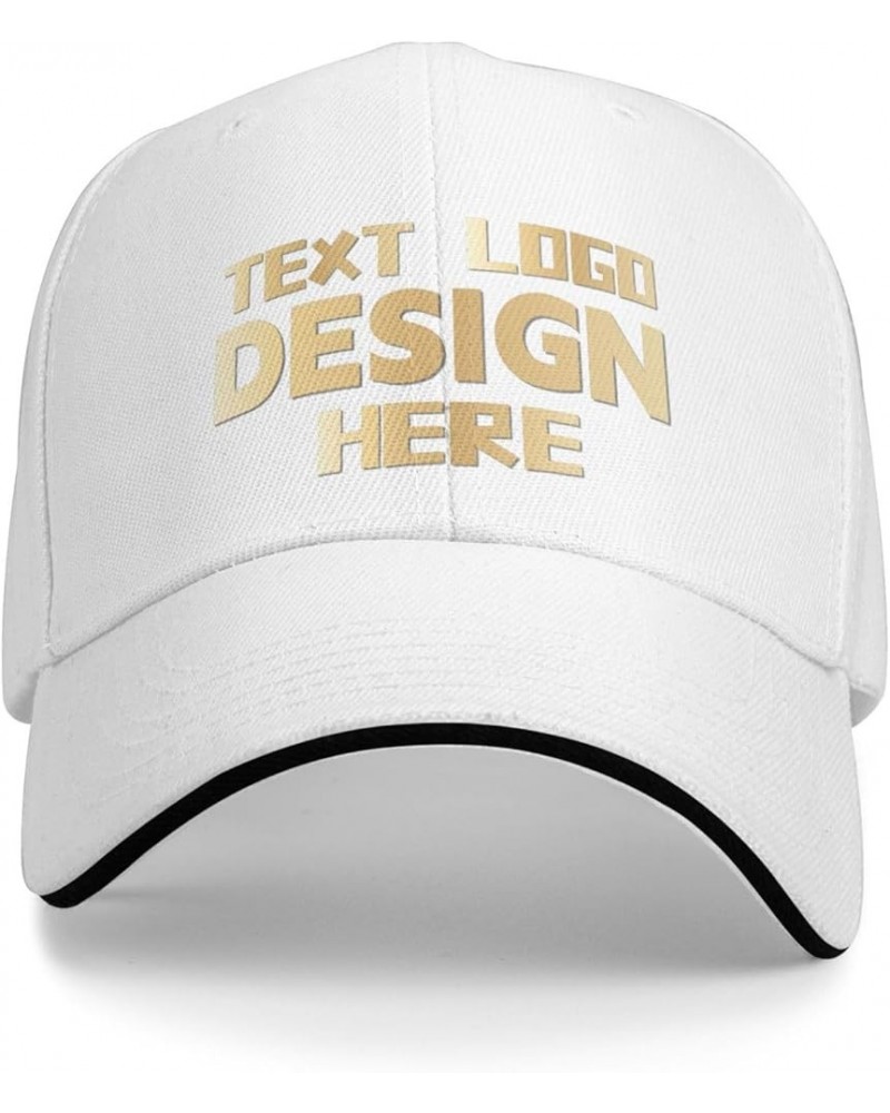 Custom Baseball Cap Customize Your Text Design Hats for Men Women Perfect for Outdoor Activities Custom Hats White $8.83 Base...