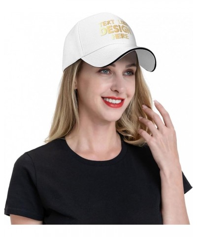 Custom Baseball Cap Customize Your Text Design Hats for Men Women Perfect for Outdoor Activities Custom Hats White $8.83 Base...