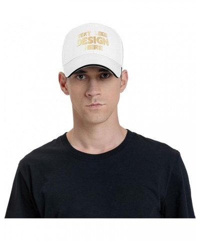 Custom Baseball Cap Customize Your Text Design Hats for Men Women Perfect for Outdoor Activities Custom Hats White $8.83 Base...