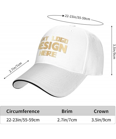 Custom Baseball Cap Customize Your Text Design Hats for Men Women Perfect for Outdoor Activities Custom Hats White $8.83 Base...