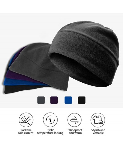 Tactical Fleece Cap Winter Thermal Beanie Military Army Watch Cap Gift for Men Women Cold Weather Warmer Gray $8.15 Skullies ...