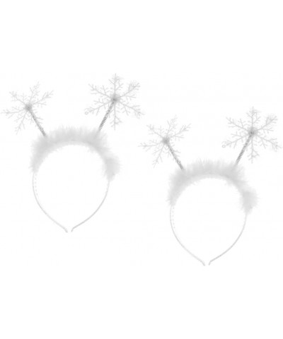 2pcs Snowflakes Headbands Merry Christmas Hairbands White Snowflakes Hair Hoops for Christmas Party Supplies $19.24 Headbands