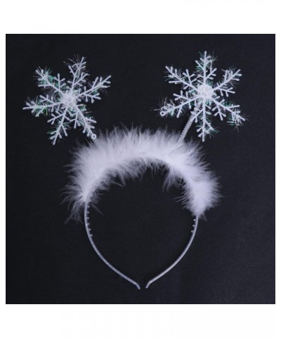 2pcs Snowflakes Headbands Merry Christmas Hairbands White Snowflakes Hair Hoops for Christmas Party Supplies $19.24 Headbands