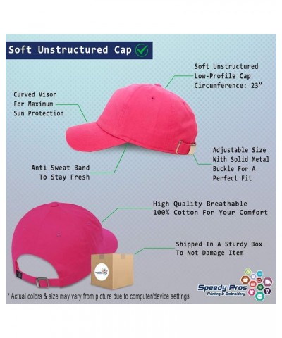 Soft Baseball Cap Easy Does It Cotton Dad Hats for Men & Women Hot Pink $13.34 Baseball Caps