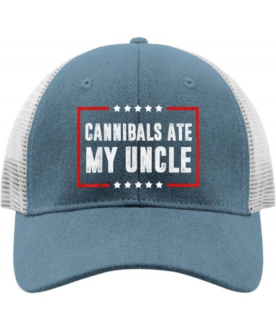 Cannibals Ate My Uncle Hat Funny Hat for Men Womens AllBlack Dad Hats Cowboy Hat Dad Hat Golf Hats Skyblue $13.56 Bucket Hats