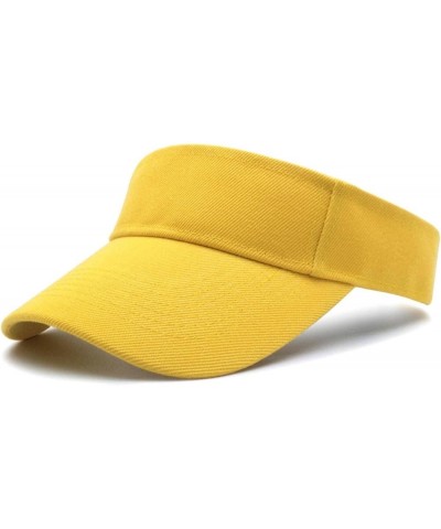 Cotton Outdoor Topless hat Visor Sun hat Volunteer Travel Sun hat One Size Yellow $15.66 Sun Hats