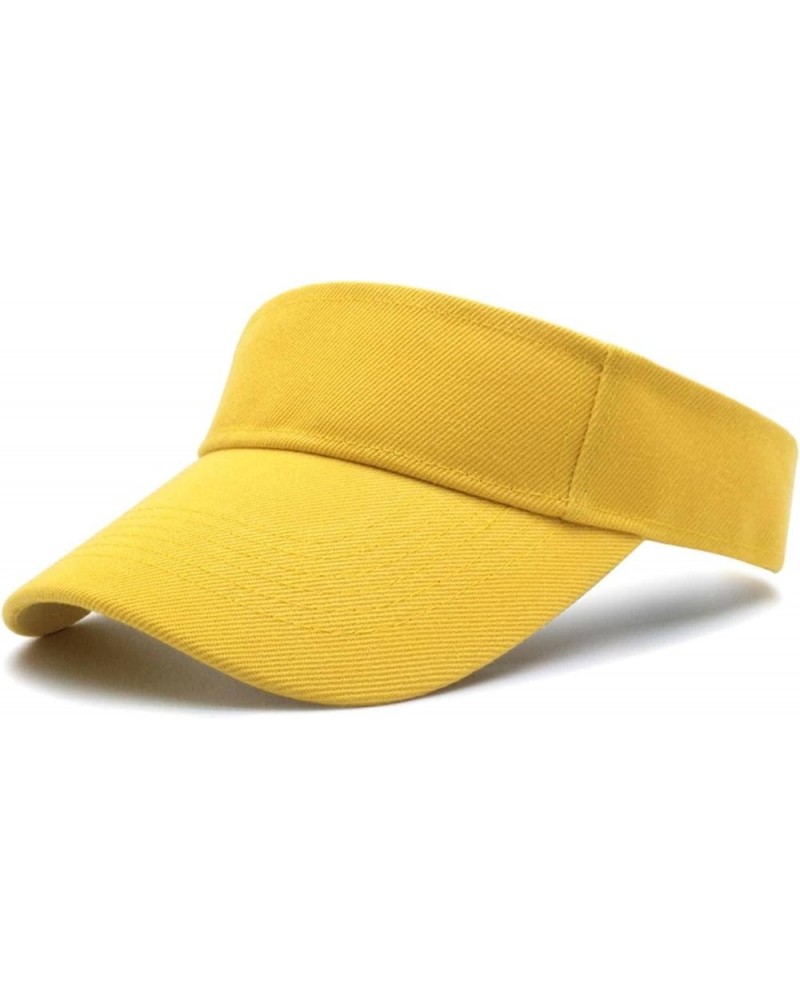 Cotton Outdoor Topless hat Visor Sun hat Volunteer Travel Sun hat One Size Yellow $15.66 Sun Hats