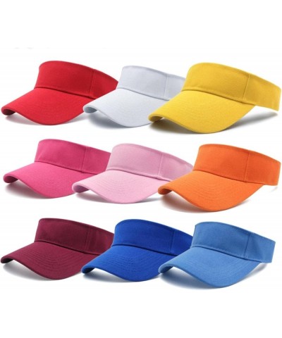 Cotton Outdoor Topless hat Visor Sun hat Volunteer Travel Sun hat One Size Yellow $15.66 Sun Hats