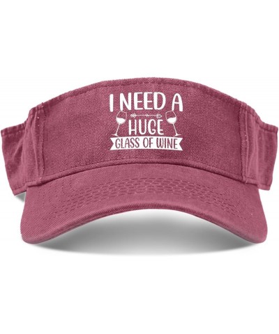 I Need A Huge Margarita Cap Sun Visor Hats for Women Golf Hat Reversible Visor Hats Deep Rose $8.79 Visors