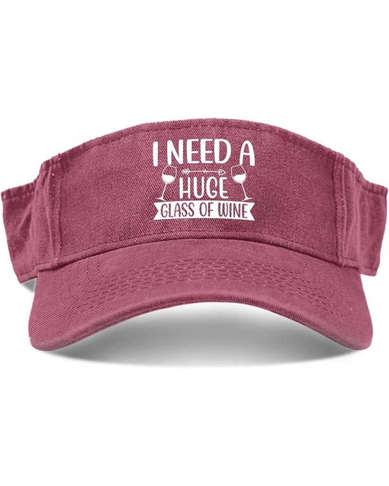 I Need A Huge Margarita Cap Sun Visor Hats for Women Golf Hat Reversible Visor Hats Deep Rose $8.79 Visors