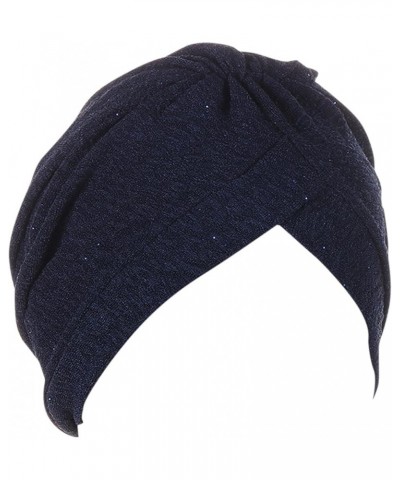 Womens Knit Slouchy Caps Soft Knitted Heardband Trendy Warm Cuffed Plain Hat Silk Winter Hats Cotton Cap Navy-6 $9.51 Skullie...