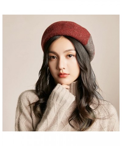 Beret for Women Girls French Artist Warm Wool Winter Beanie Hats Vintage Plain Berets Cap Black $16.52 Berets