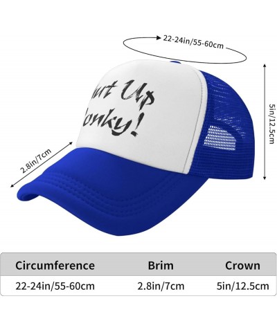 Shut Up Honky Trucker Hat Women's Mesh Ball Hat Shut Up Honky Fashionable Cap Blue $11.94 Baseball Caps