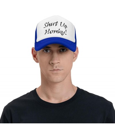 Shut Up Honky Trucker Hat Women's Mesh Ball Hat Shut Up Honky Fashionable Cap Blue $11.94 Baseball Caps