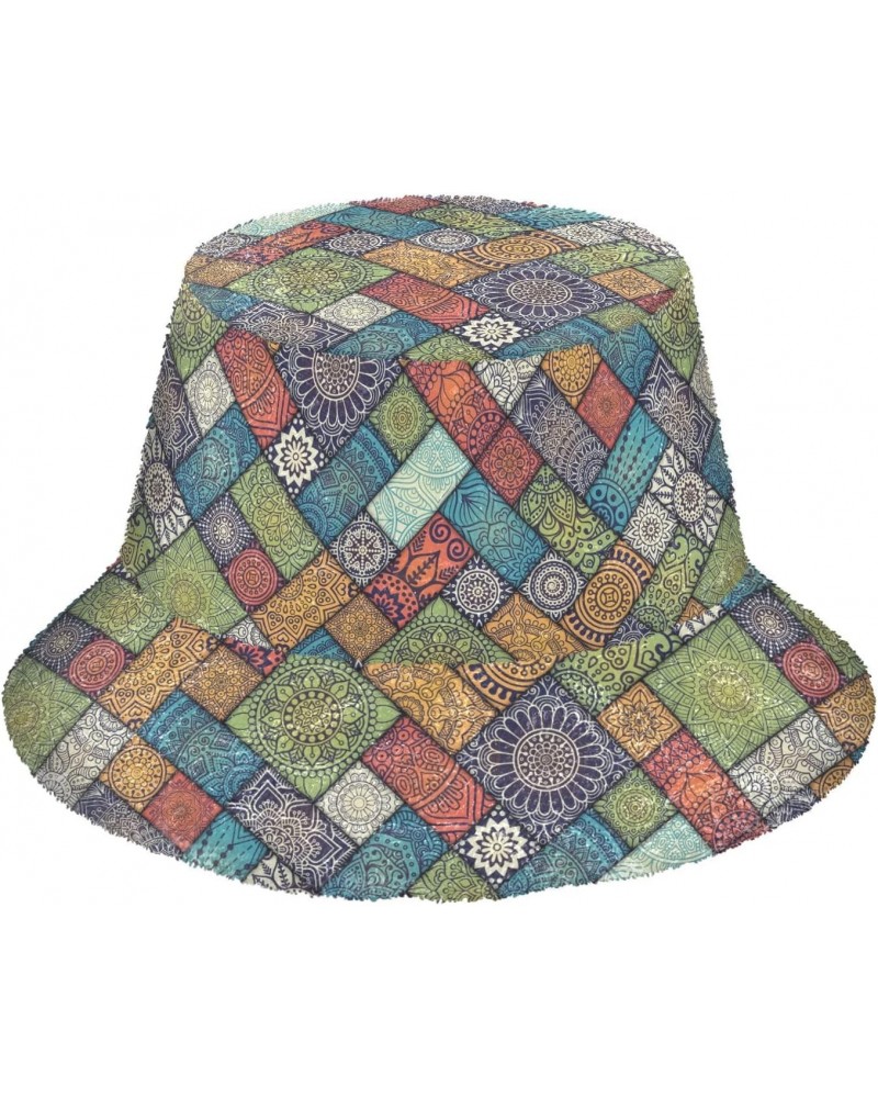 Mandala Bucket Hat for Women Men Packable Bucket Hat Unisex Beach Hat for Camp Travel Fall Winter Multicolor $9.42 Bucket Hats