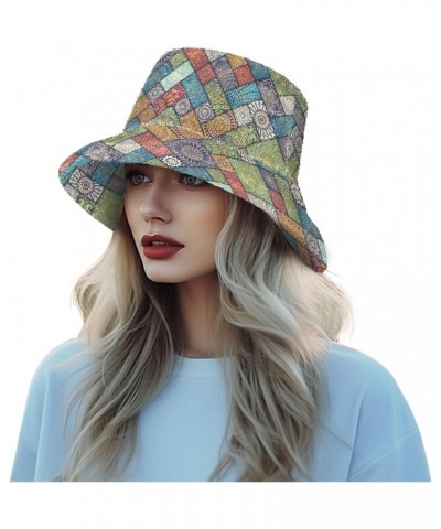 Mandala Bucket Hat for Women Men Packable Bucket Hat Unisex Beach Hat for Camp Travel Fall Winter Multicolor $9.42 Bucket Hats