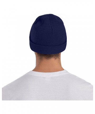 Slouchy Beanie Hats for Women Men Knit Beanies Cuffed Skull Cap Headphones and Piano Winter Ski Hat Navy Blue $12.02 Skullies...