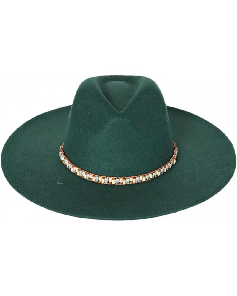 Solid Classic Jazz Hat Fedora Hat Men's and Women's Wide Brim Sombrero Hat 24 $23.18 Fedoras