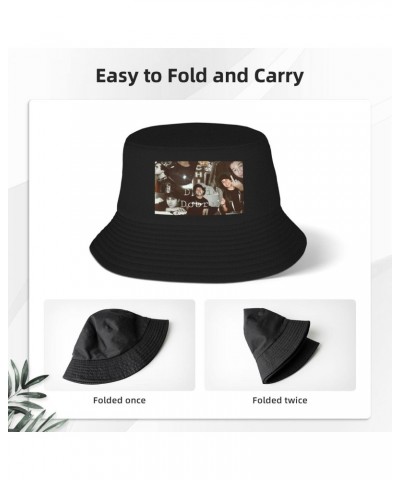 David Muisc and Dobrik Bucket Hat Unisex Printed Reversible Fisherman Cap Outdoor Sun Hat Black $9.92 Bucket Hats