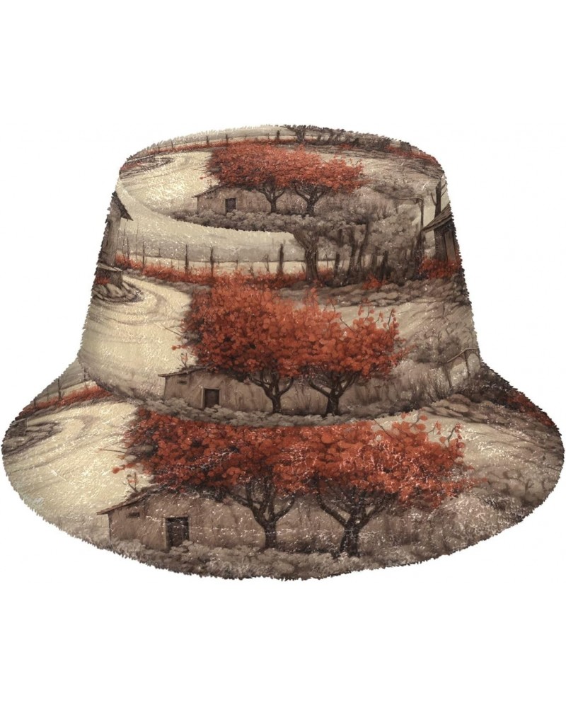 Western Village Fluffy Furry Fisherman Cap Winter Warm Bucket Hat Teenagers Men and Women Warm Hat $11.95 Bucket Hats