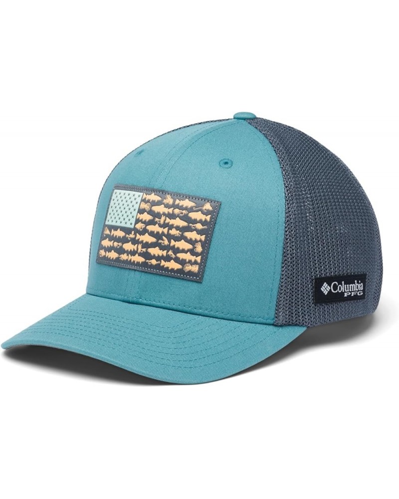 Men's HAT files Tranquil Teal, City Grey, Trout Flag $21.04 Baseball Caps