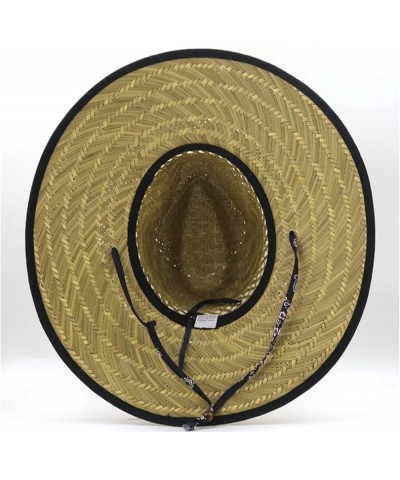 Beach Hat for Women Sun Hat Simple Handmade Unisex Straw Hat Summer Beach Sun Hat Outdoor Wide Brim Jazz Hat Straw Hat B $32....