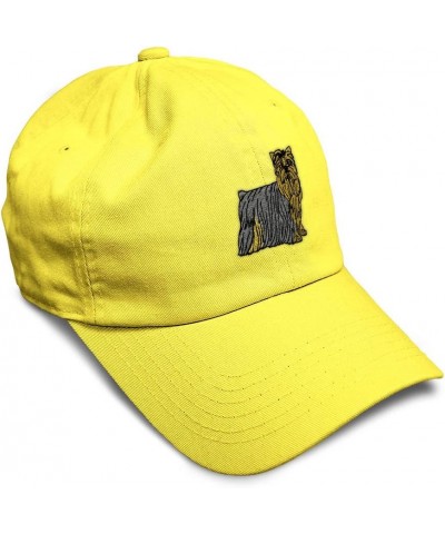 Soft Baseball Cap Yorkshire Terrier Embroidery Dogs Breed Cotton Sideview Dad Hats for Men & Women Yellow Design Only $15.07 ...