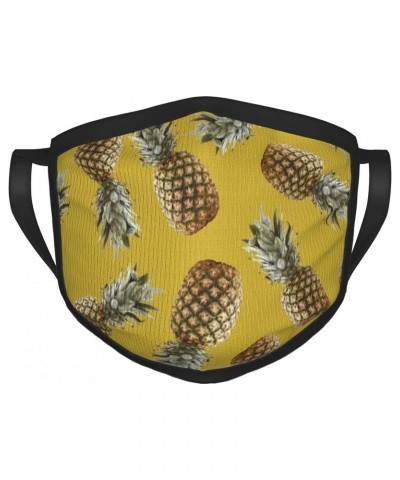 Tropical Pineapples Face Mouth Cover for Unisex Creative Print Nose Protect Shield $9.11 Balaclavas