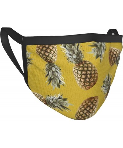 Tropical Pineapples Face Mouth Cover for Unisex Creative Print Nose Protect Shield $9.11 Balaclavas