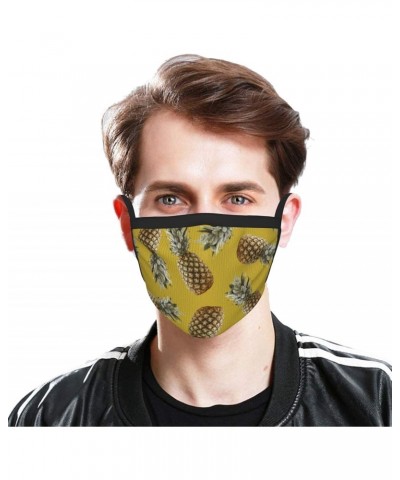 Tropical Pineapples Face Mouth Cover for Unisex Creative Print Nose Protect Shield $9.11 Balaclavas